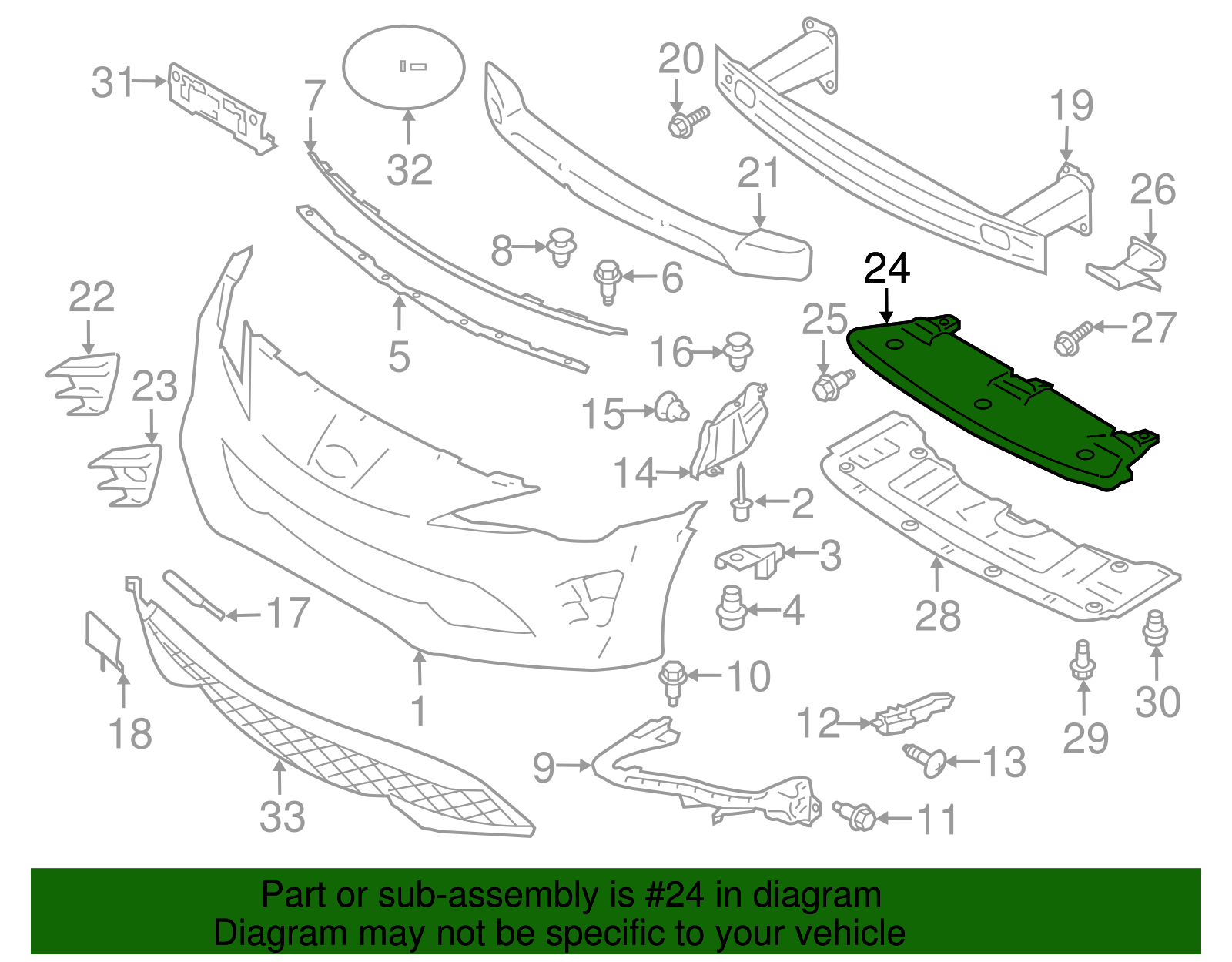 Bumper Splash Shield Bracket (Front, Lower) - Scion (SU003-01500)