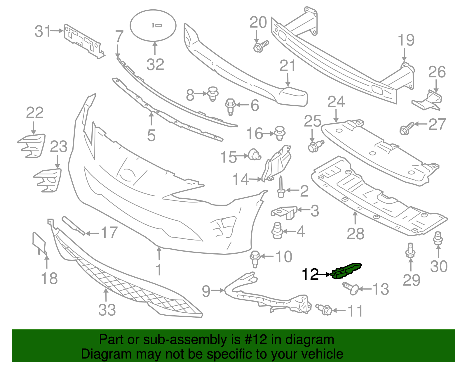 Bumper Cover Stay (Right, Front) - Scion (SU003-01498)