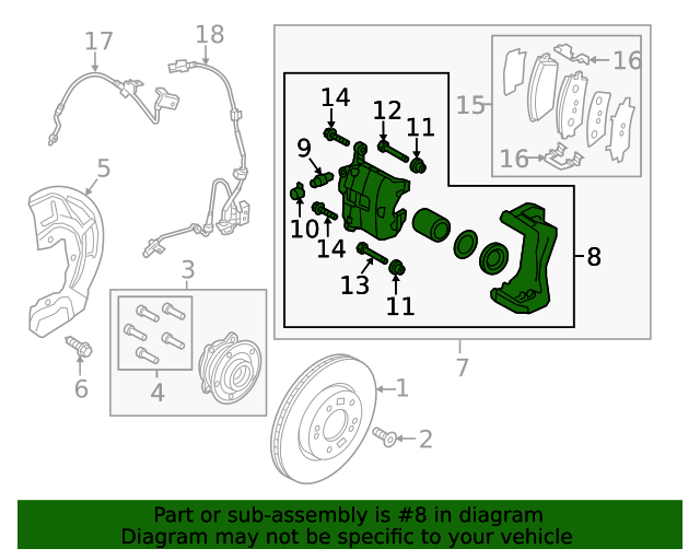 58190J9A10 Disc Brake Caliper 20212023 Kia Seltos Kia.Parts Store