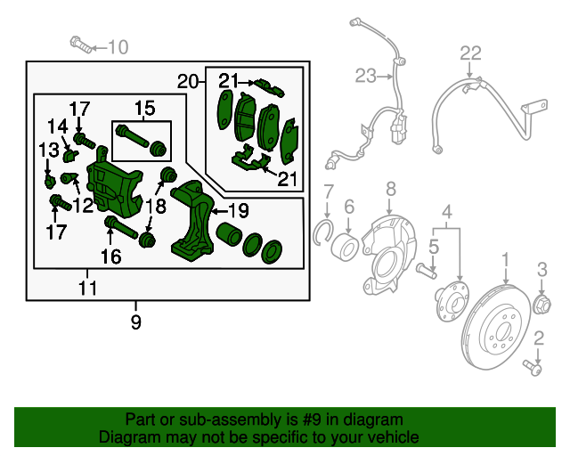 20142017 Hyundai Accent Caliper Assembly 581101R100