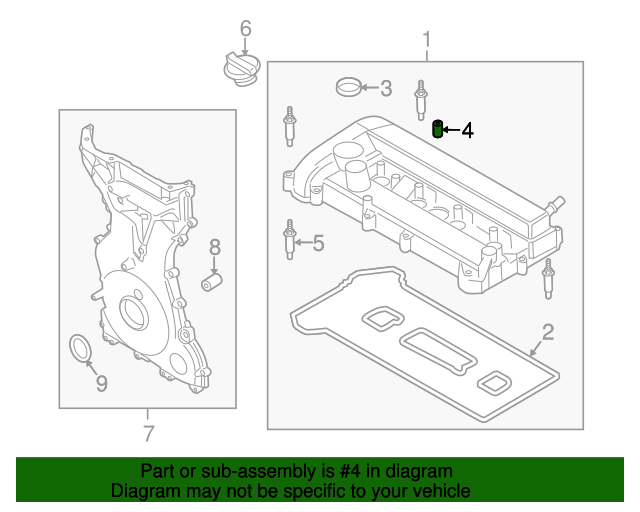 20042021 Ford OEM Engine Valve Cover Grommet 1S7Z6C290AA OEM Ford