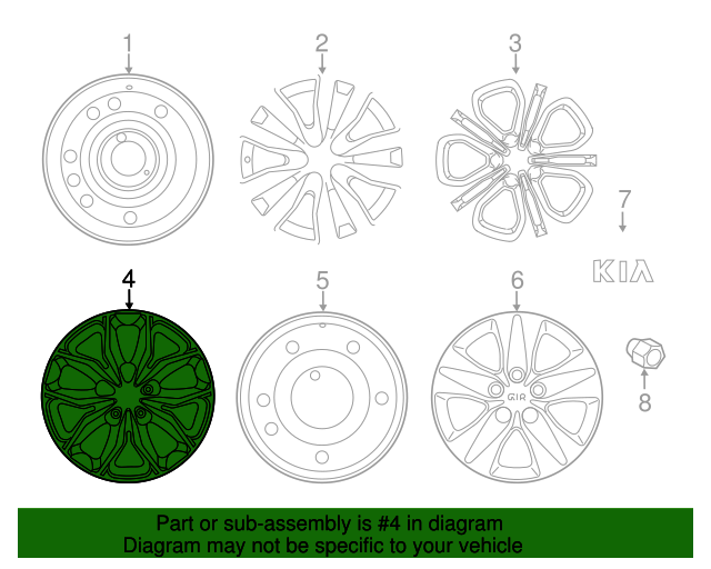 52910A7850 Wheel, Alloy 20142016 Kia Kia.Parts Store
