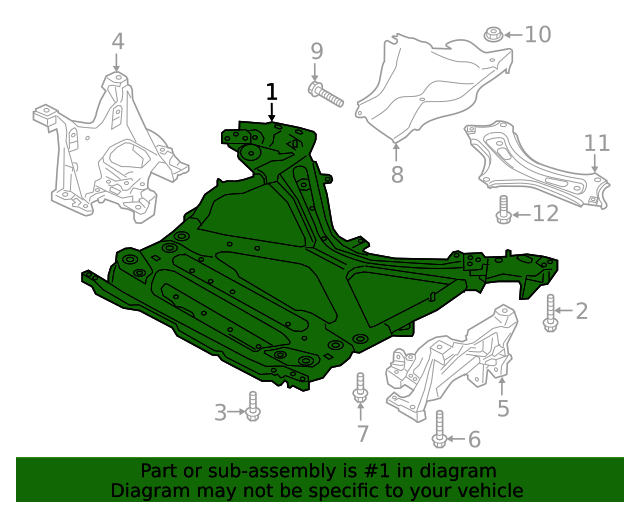 80B399347M Engine Cradle 20182024 Audi Audi Parts Store