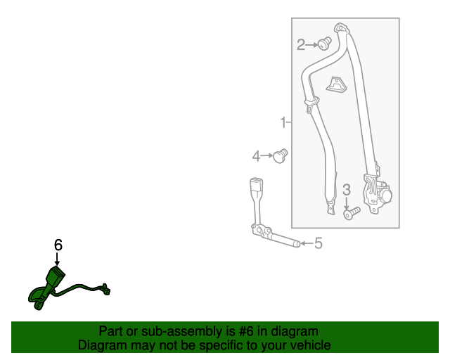 20172022 GMC Acadia Light Ash Gray Driver Seat Belt Anchor Plate