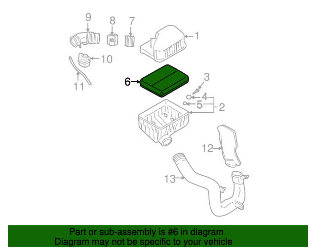 2811326000 Air Filter 20012006 Hyundai Santa Fe World OEM Parts