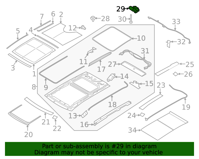 20152023 Ford Edge Sunroof Motor FT4Z15790F XportAuto