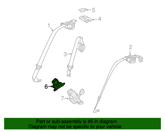 20172022 Toyota Seat Belt Receptacle 7338047080C0 Toyota Parts Center