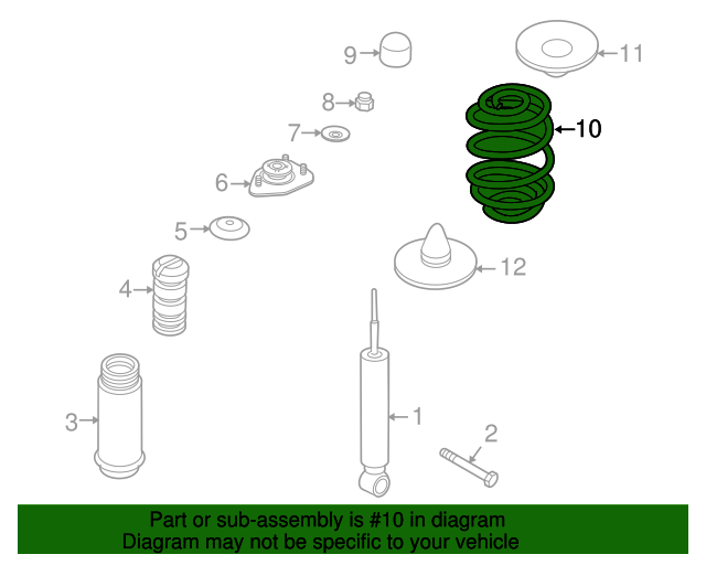 Genuine BMW 33533413080 Coil Spring FREE Shipping on Most