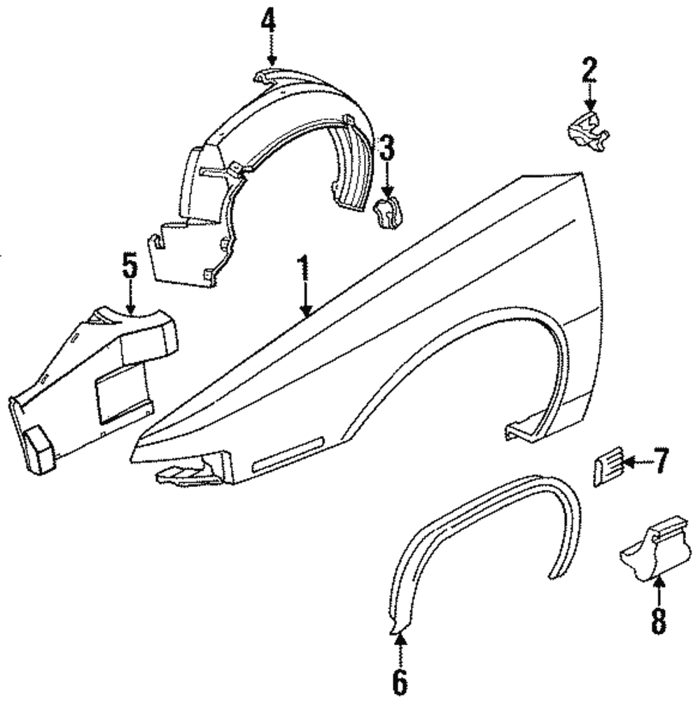 Molding Kit, F/Fdr Whl Opg - GM (88892013)