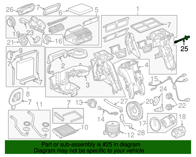 20102019 GM A/C Evaporator Temperature Sensor 13263325
