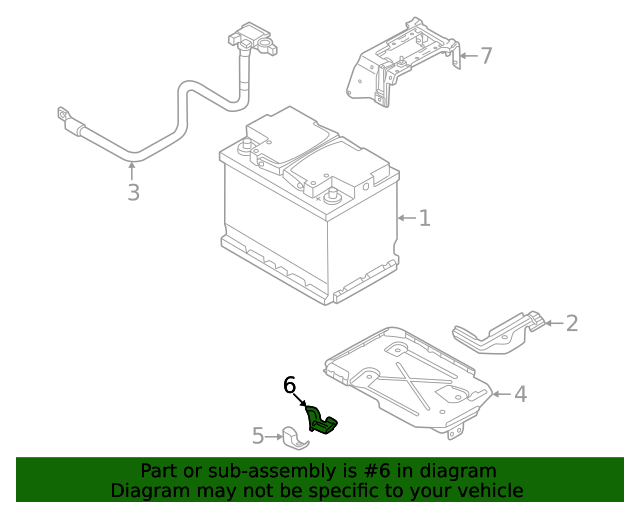 Battery Tray Mount Bracket 1EA-805-454