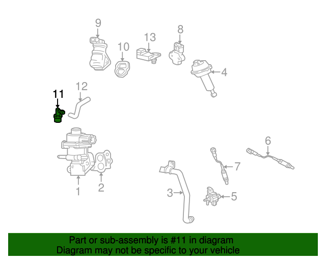 20012003 Mazda B2300 PCV Valve 1F2013890