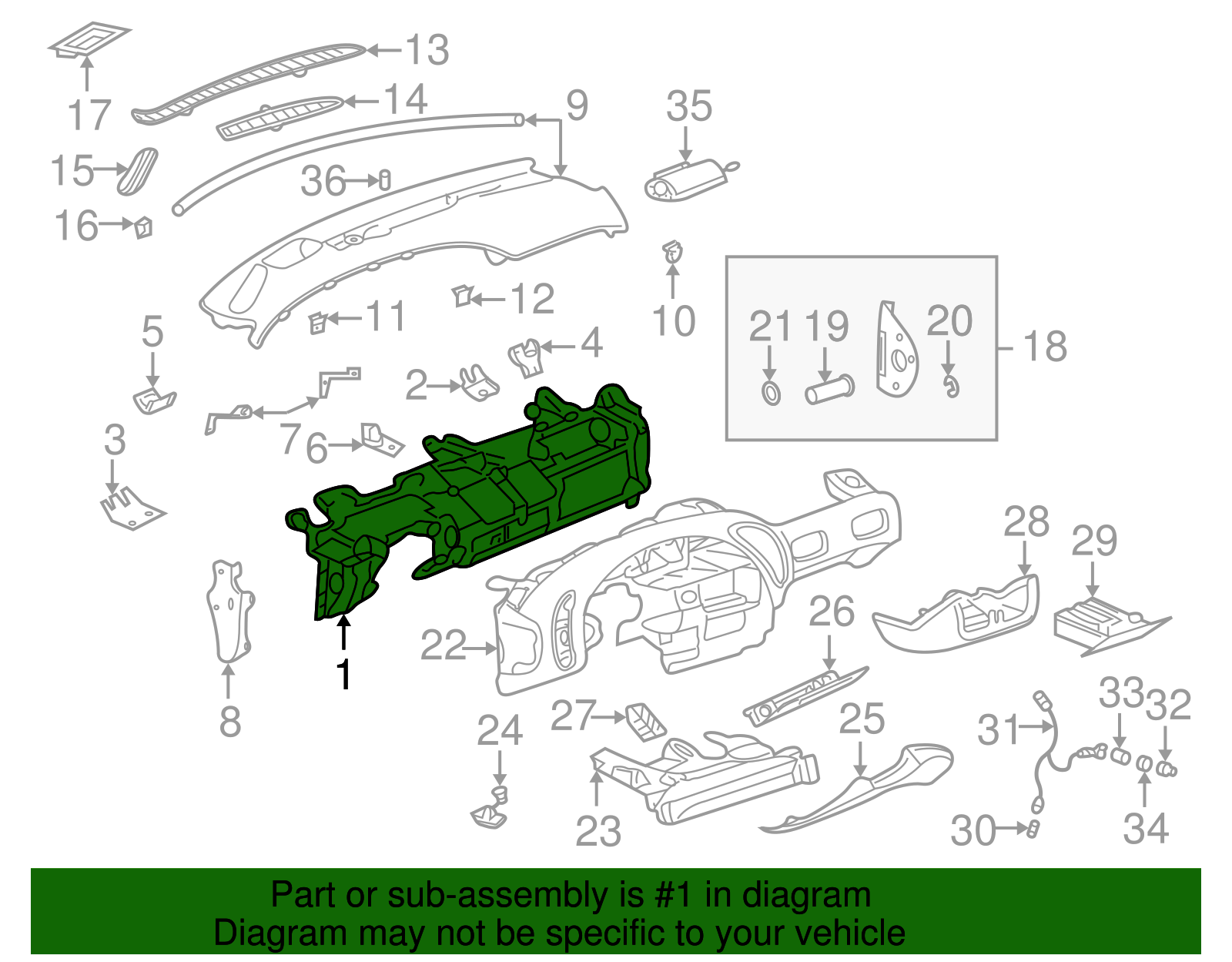 Instrument Panel - Buick (25723897)