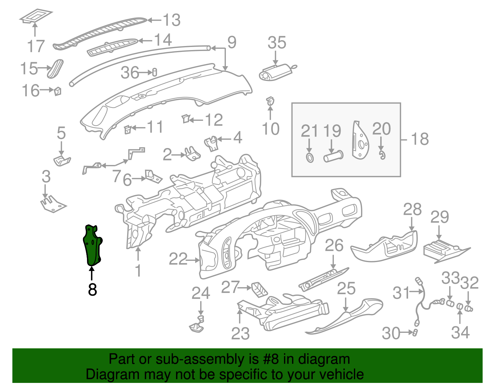 Carrier Side Bracket - Buick (25714018)
