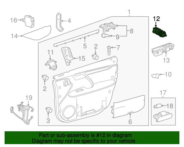 20162022 Lexus Window Switch 840400E090 OEM Parts Online