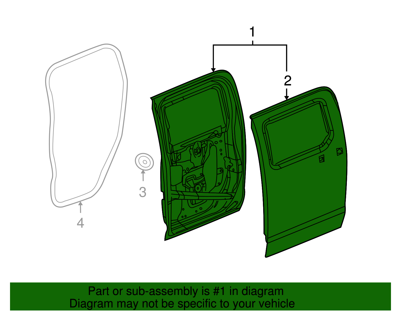 Door Assembly-Rear Side - GM (93355073)
