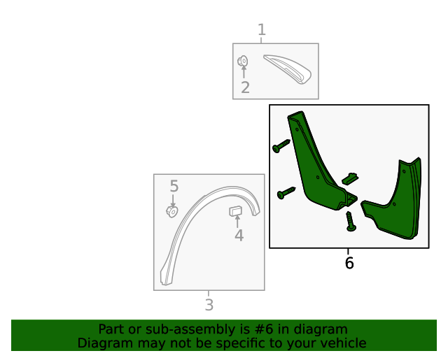 20212023 Buick Envision Rear Splash Guards Black 84559710 MyGMparts.ca
