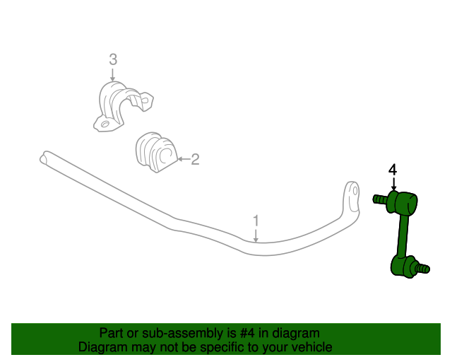 20032010 Pontiac Vibe Rear Suspension Stabilizer Shaft Link 88971297