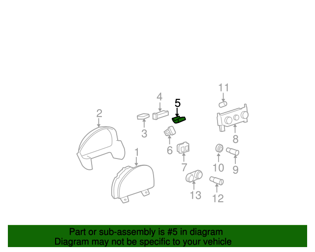 20082011 Chevrolet HHR Fog Lamp Switch 15933137