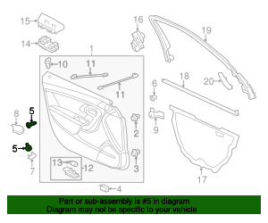 Genuine Door Trim Panel Screw for 2010-2011 Saab 9-5 | Part# 90561305 ...