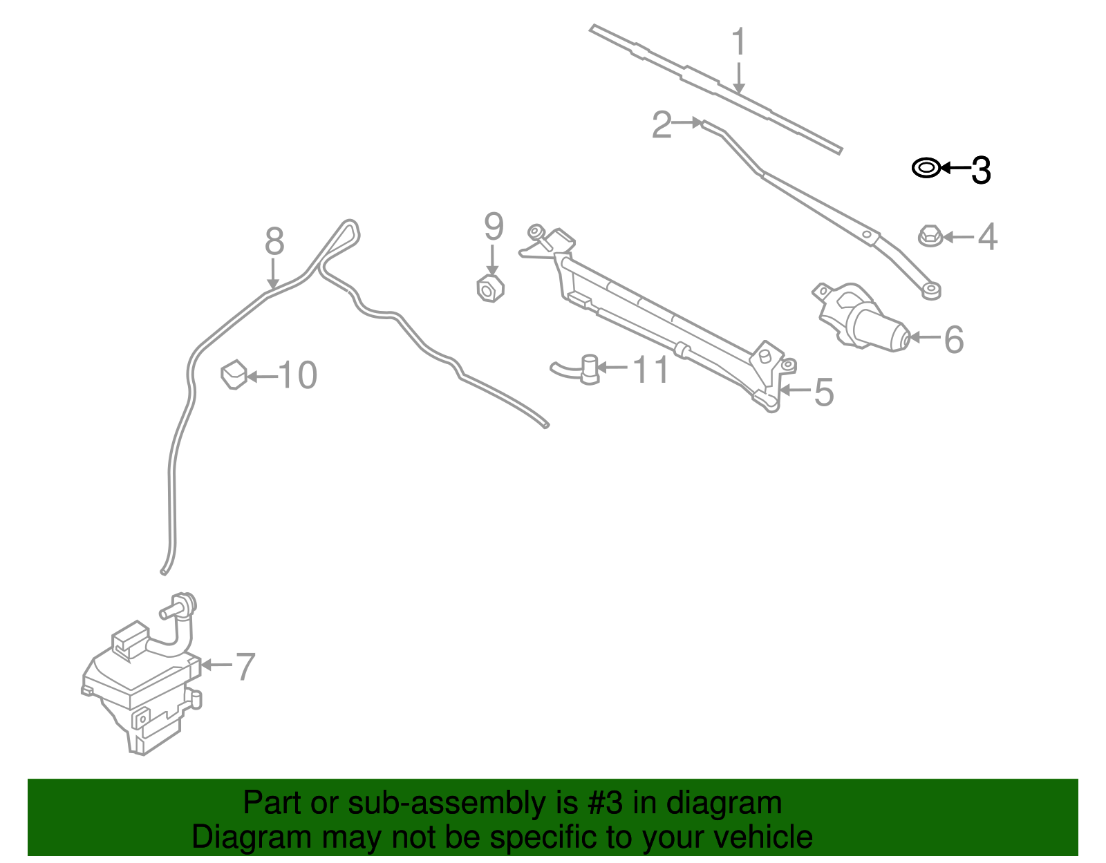 Wiper Arm Cover - Ford (YL8Z-17C526-HA)