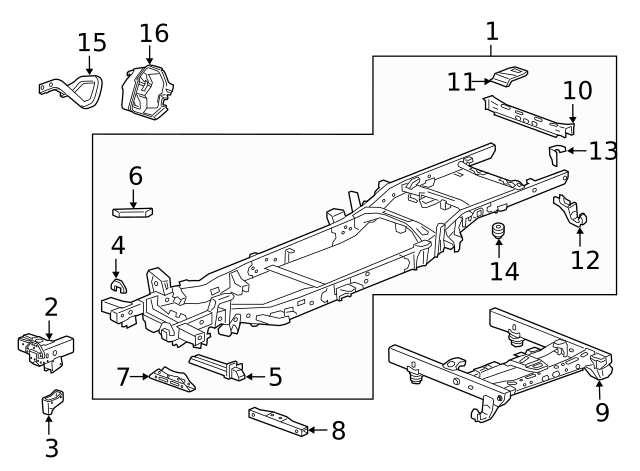 2019 GMC Sierra 1500 Access Cover 23390825 | GM Outlet