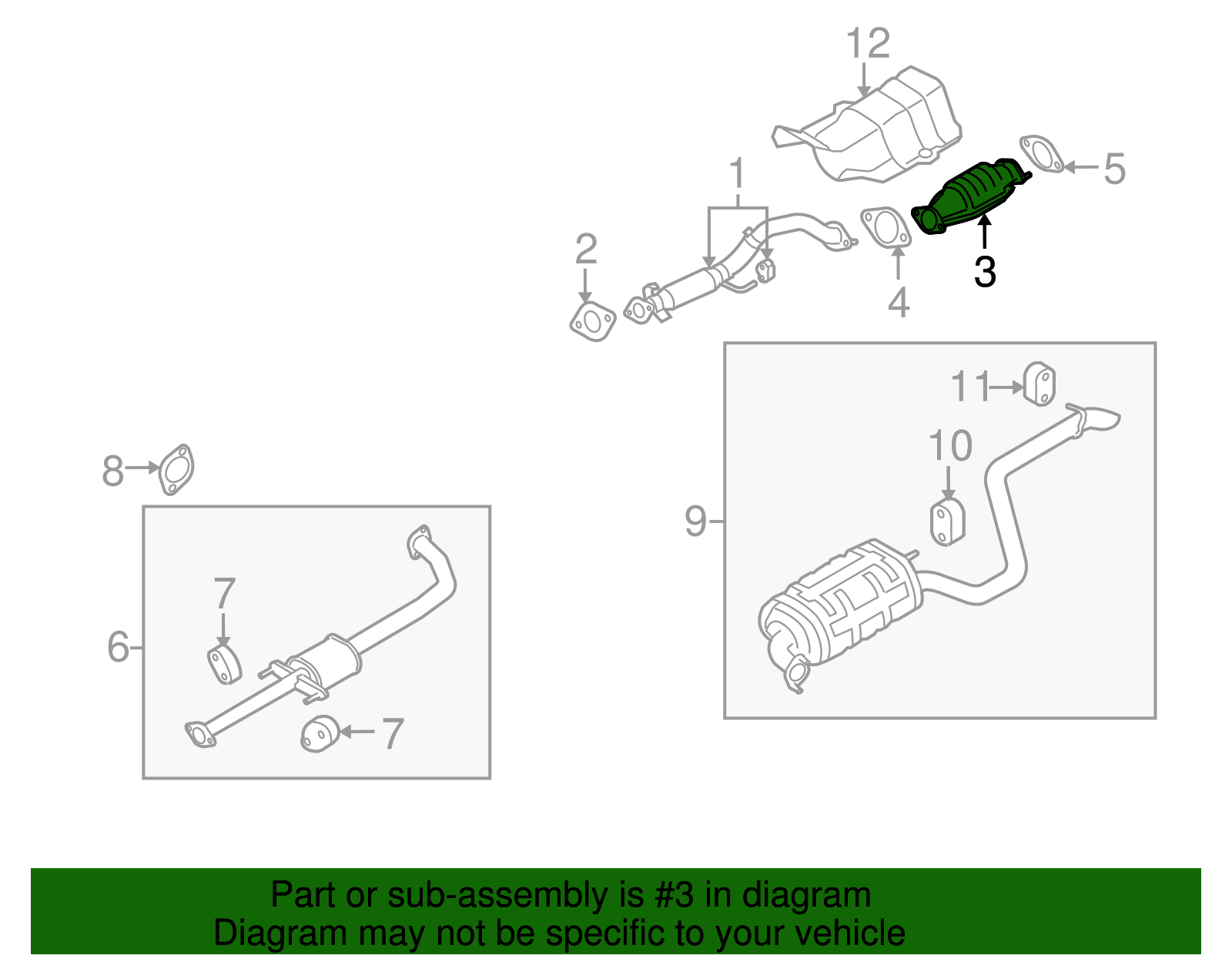 Genuine Catalytic Converter for 2008-2012 Hyundai Elantra | Part# 28950 ...