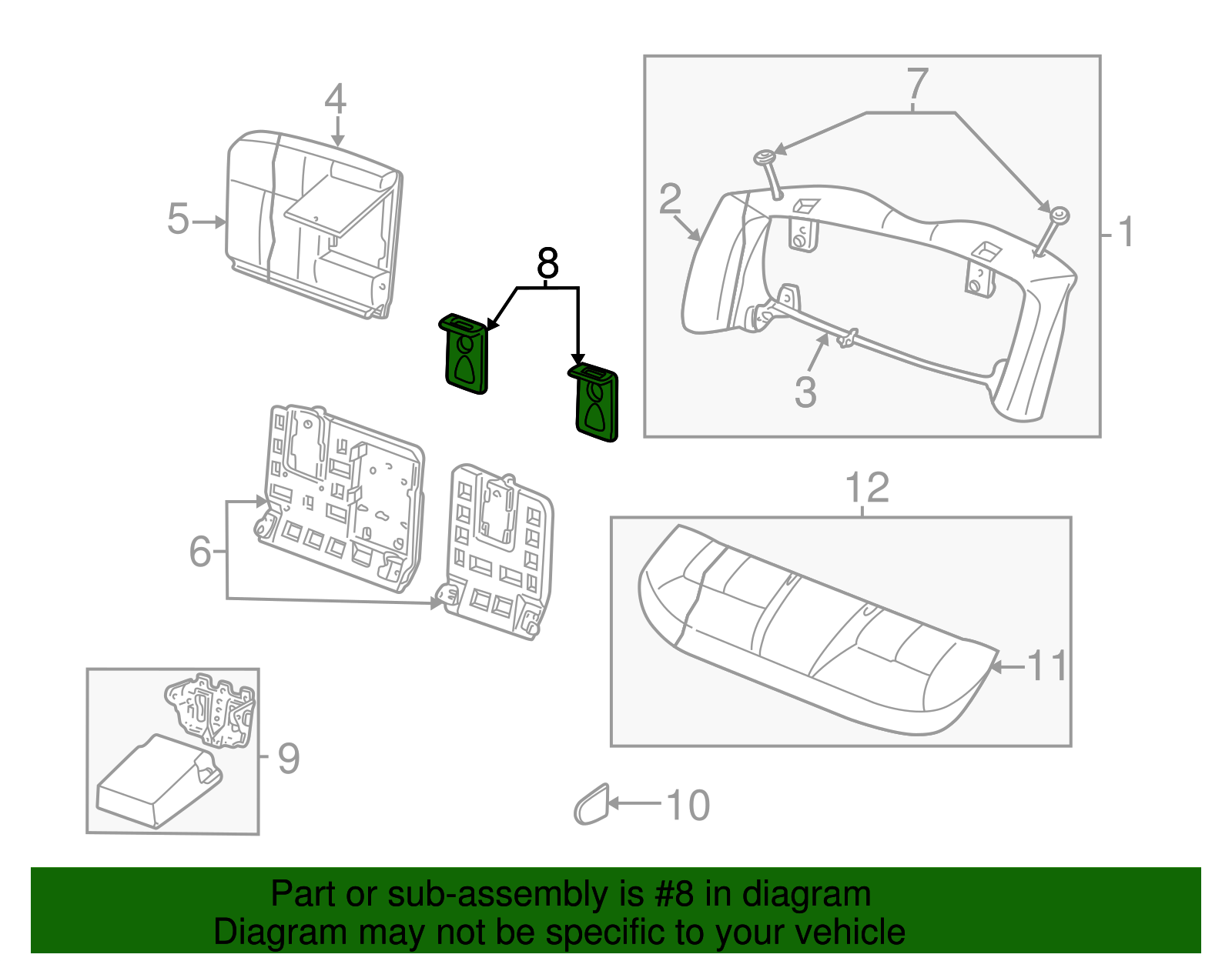 Seat Belt Bolt Cover Cap - Ford (YF1Z-54611B90-AAB)