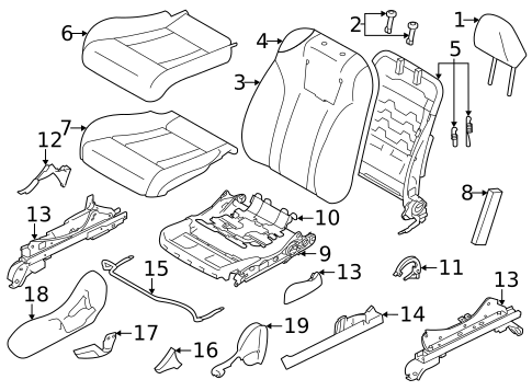 Driver Seat Components for 2022 Subaru Legacy #1