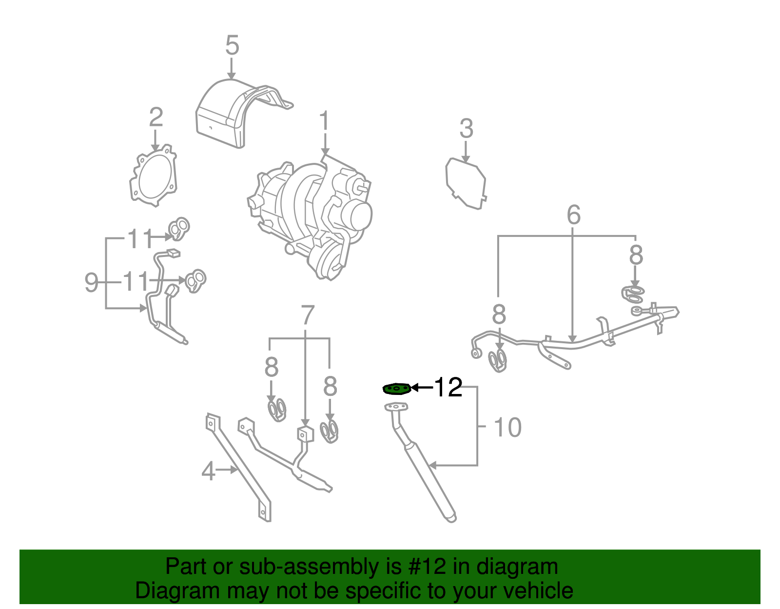 Turbocharger Oil Return Hose Gasket - GM (12589435)