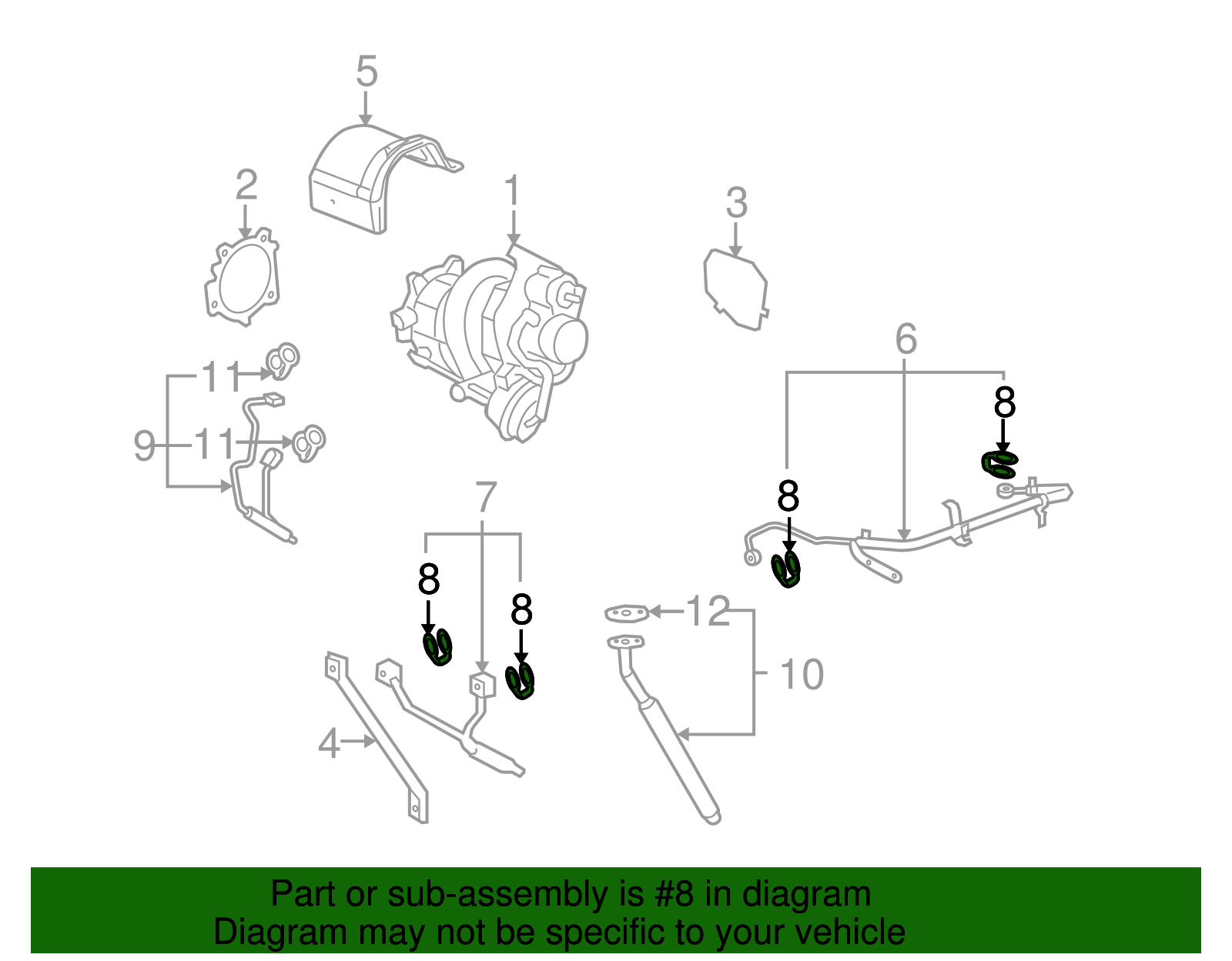 Gasket-Turbo Cool Feed & Rtn  Pipe - GM (12593793)