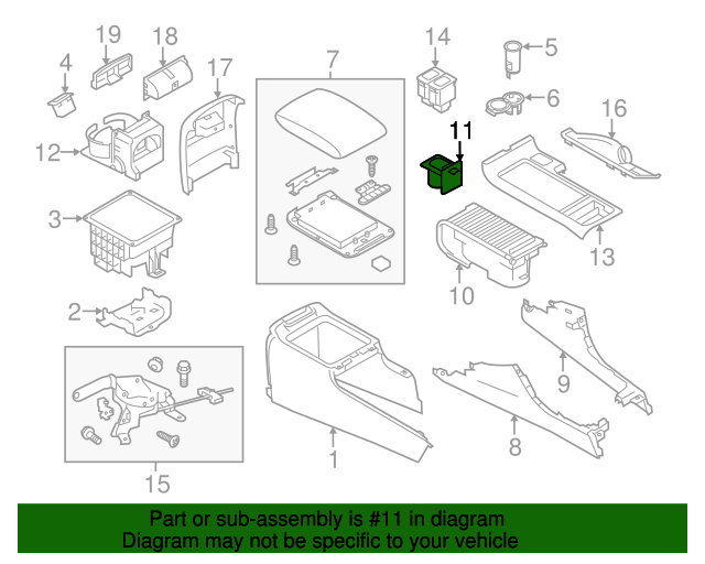 66155AG010 Cup Holder 20082021 Subaru Subaru Parts Exchange