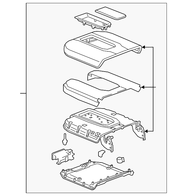 20192022 GM Armrest Assembly 84646193