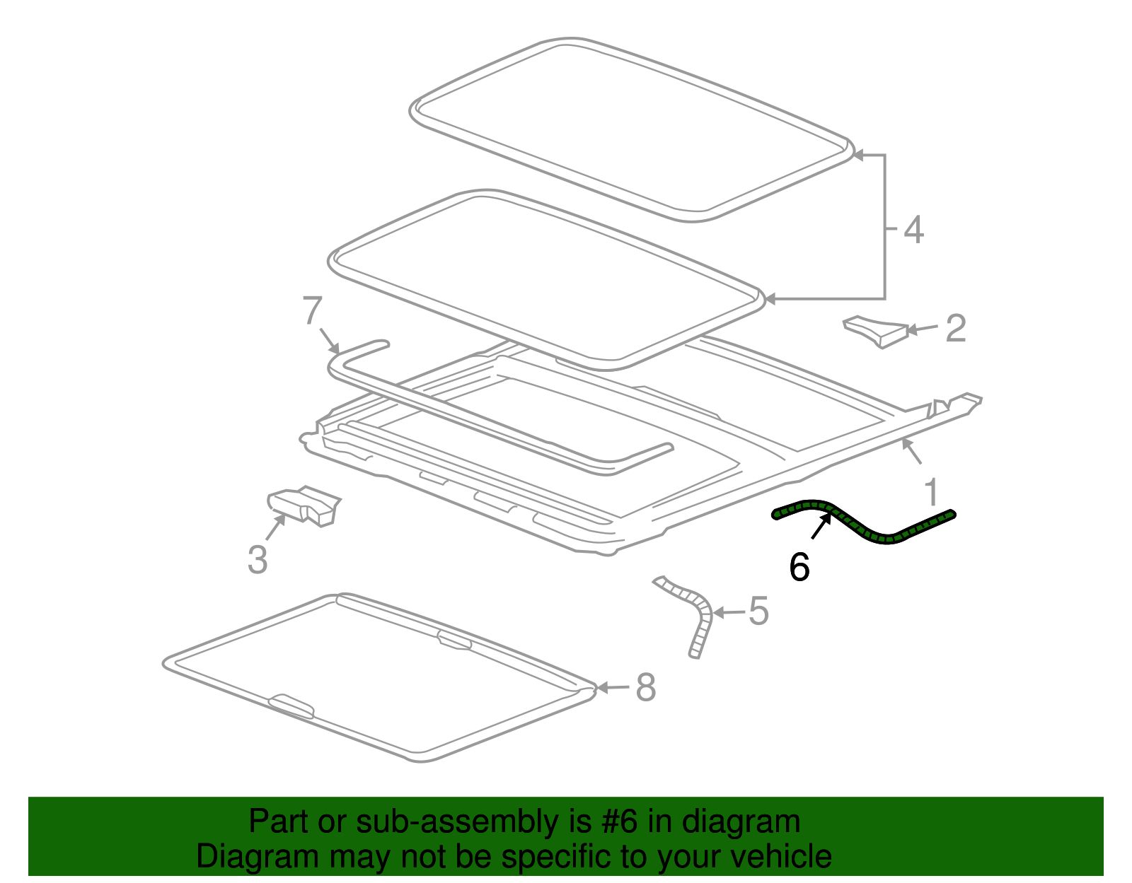 Hose Assembly-Sun Roof Hsg Rear Drn - GM (10386488)