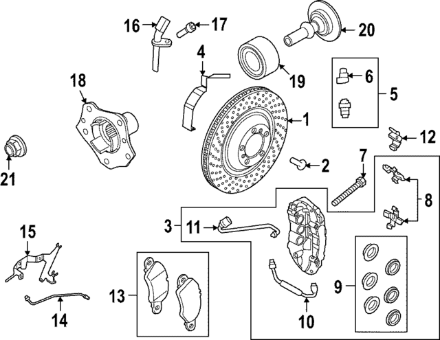 2022-2023 Porsche 718 Cayman Disc Brake Rotor 9GT-615-301-M  