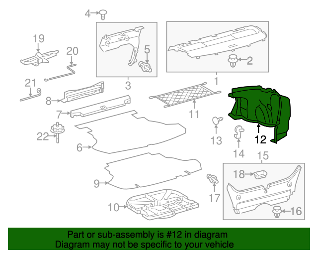 TOYOTA Genuine 64330-06650-C3 Package Tray Trim Panel Assembly