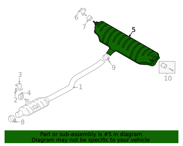 Genuine OEM Muffler Part# LR137021 Fits 2020-2023 Land Rover: Up