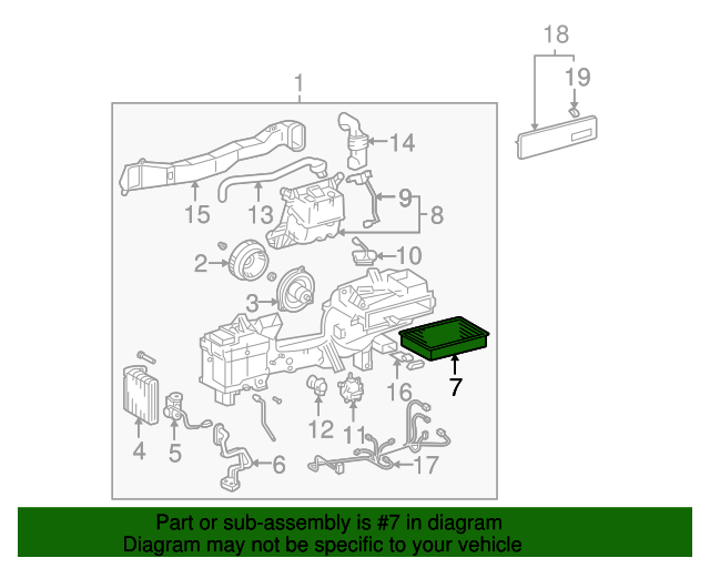 20042006 Lexus LS430 Cabin Air Filter 8850850080 OEM Parts Online