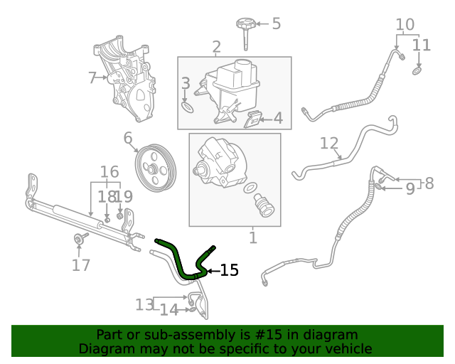 20202023 GM Power Steering Fluid Cooler Outlet Hose 84150123