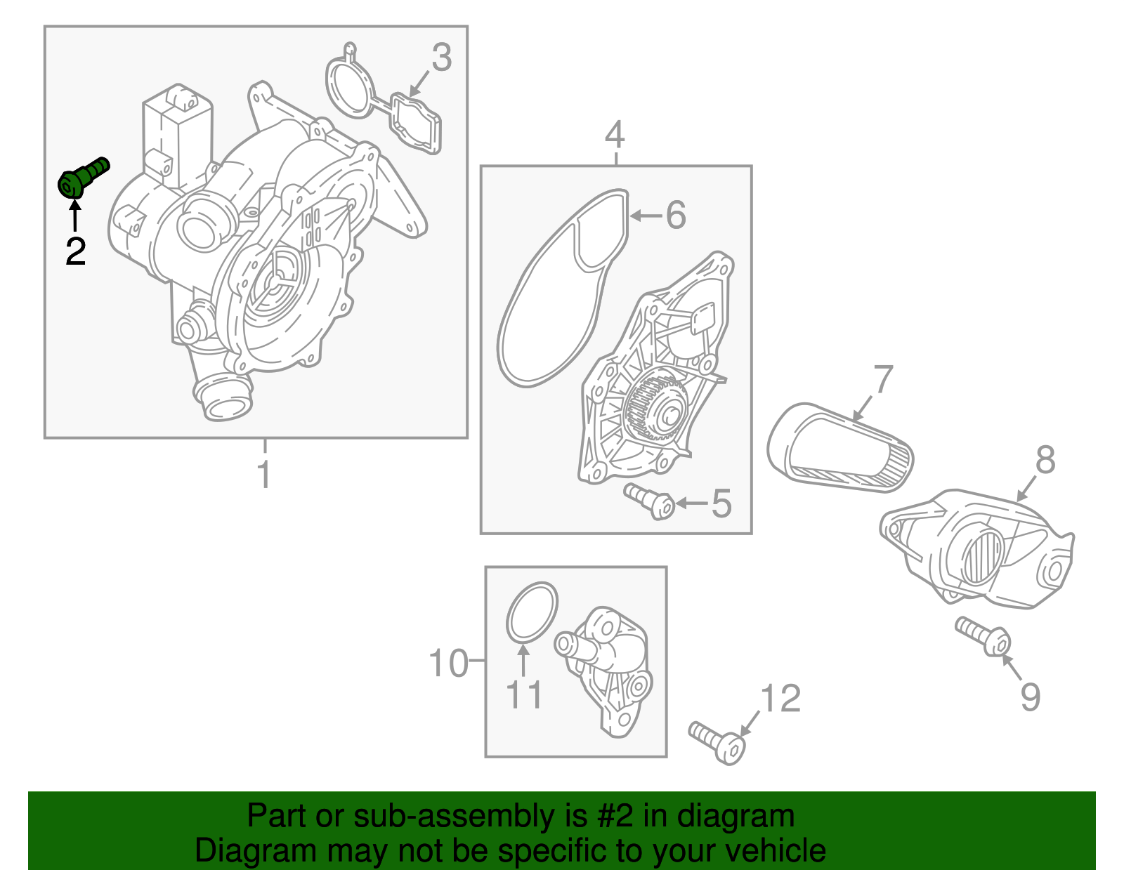 Water Pump Assembly Bolt - Volkswagen (WHT-004-972)
