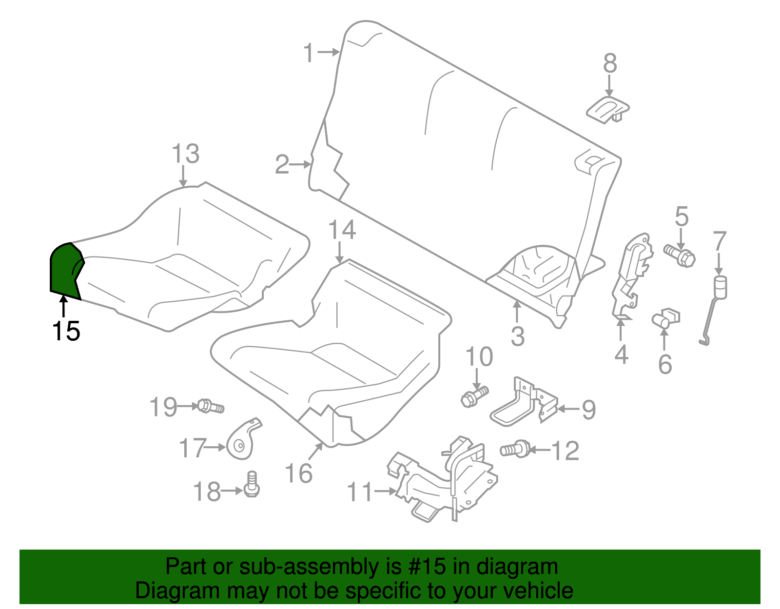 Seat Cushion Pad - Scion (SU003-01820)