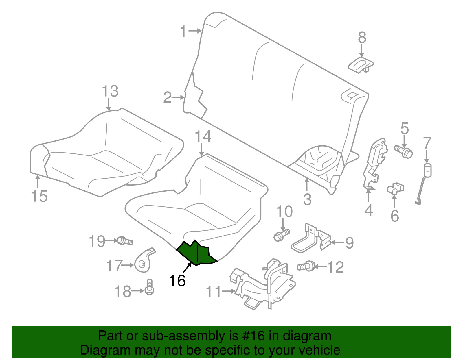 Seat Cushion Pad - Scion (SU003-01819)