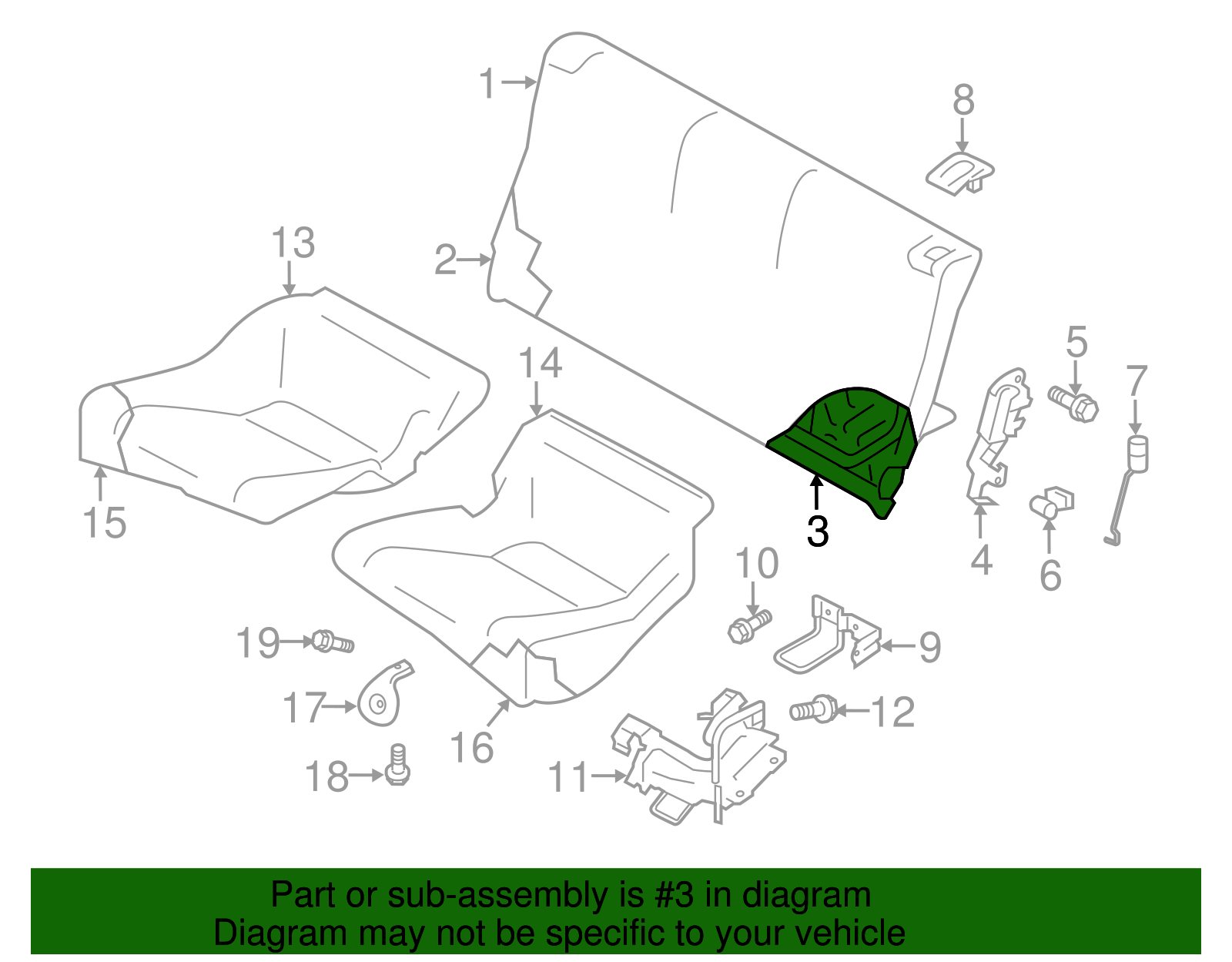 Seat Back Frame - Scion (SU003-01818)