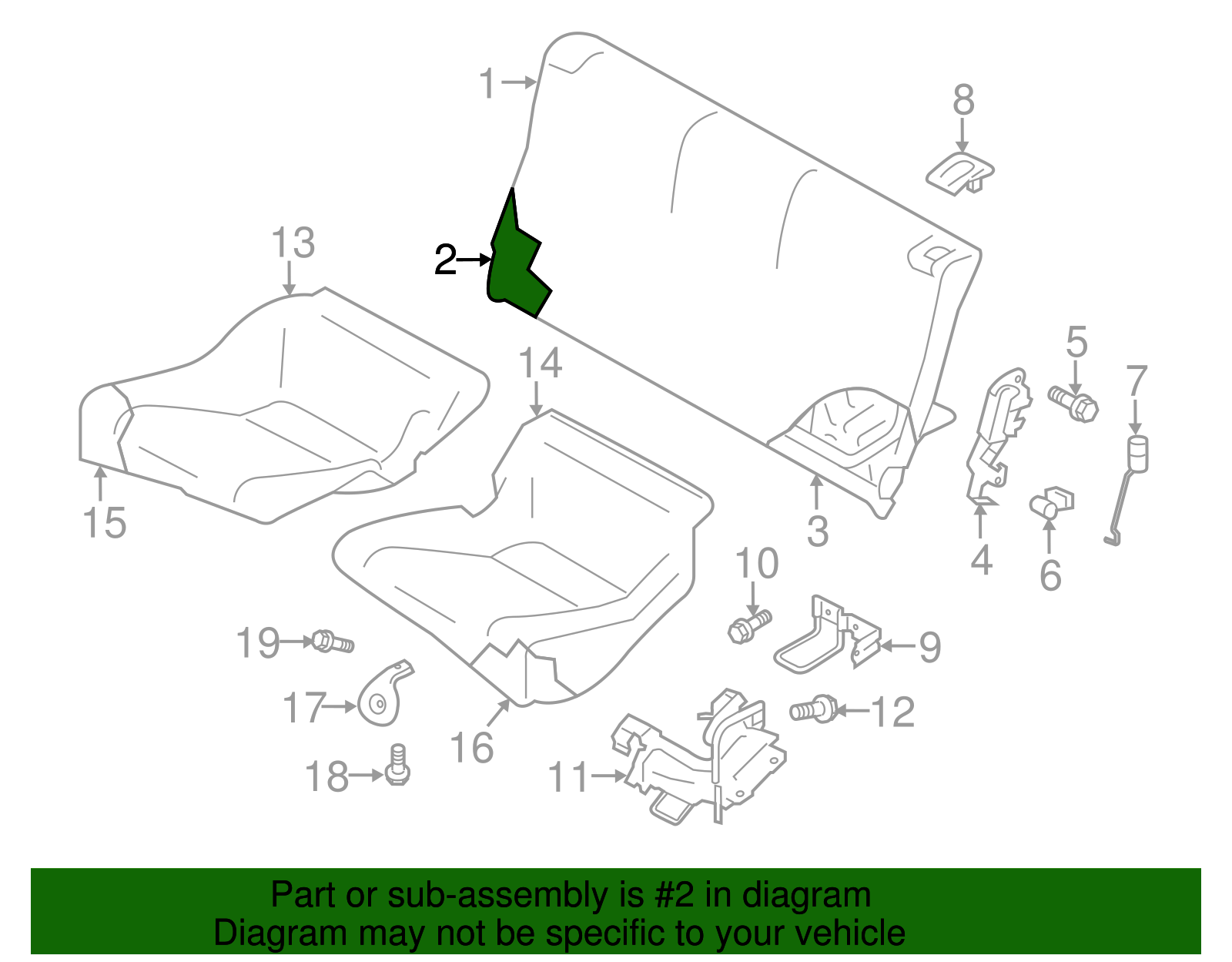 Seat Back Pad - Scion (SU003-01821)