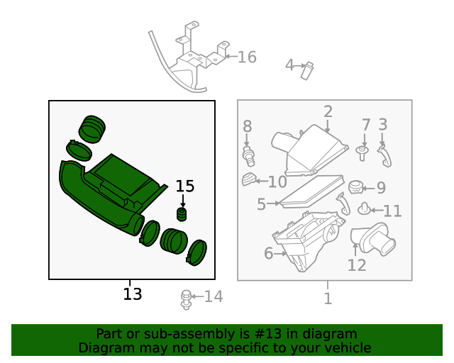 Genuine Nissan Resonator Assembly 165761PE0A Automotive