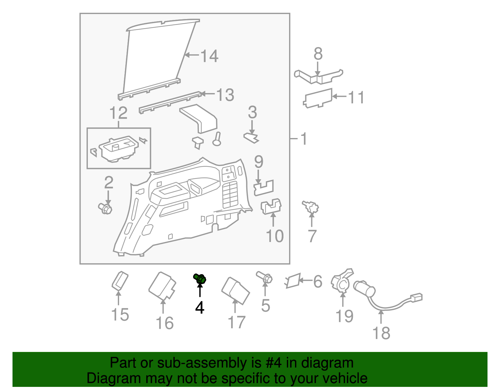 Lower Quarter Trim Retainer - Scion (90467-10183)