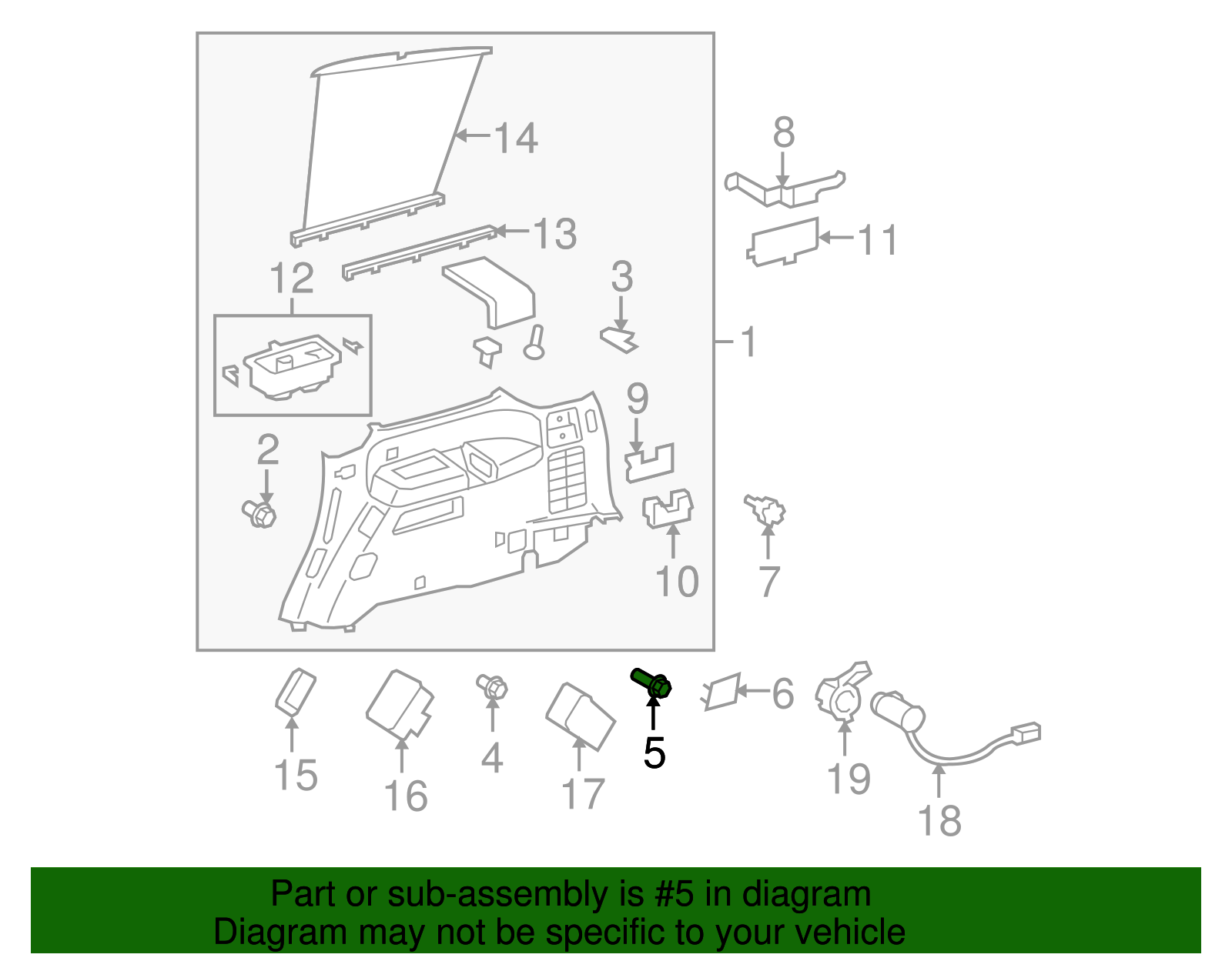 Lower Quarter Trim Screw - Scion (90119-A0245)