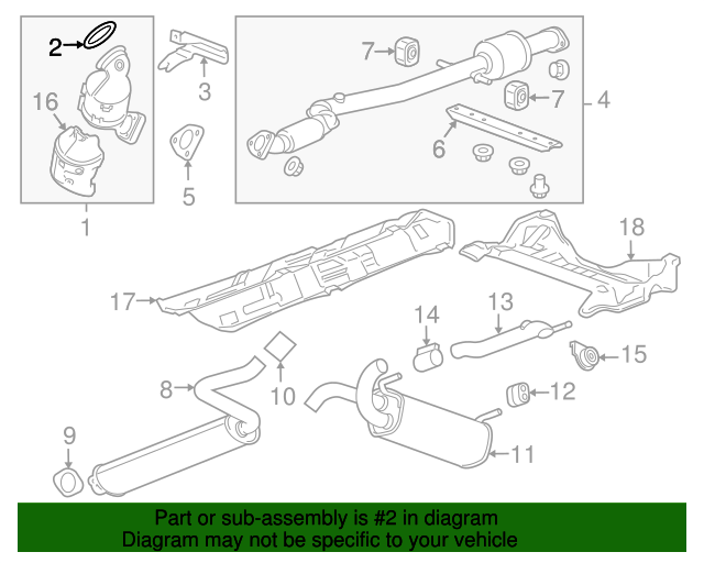 20112021 GM Catalytic Converter Seal 55570704 GM