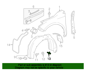 90467-07214 - Fender Liner Clip - 2007-2022 Toyota | OEM Genuine Toyota ...