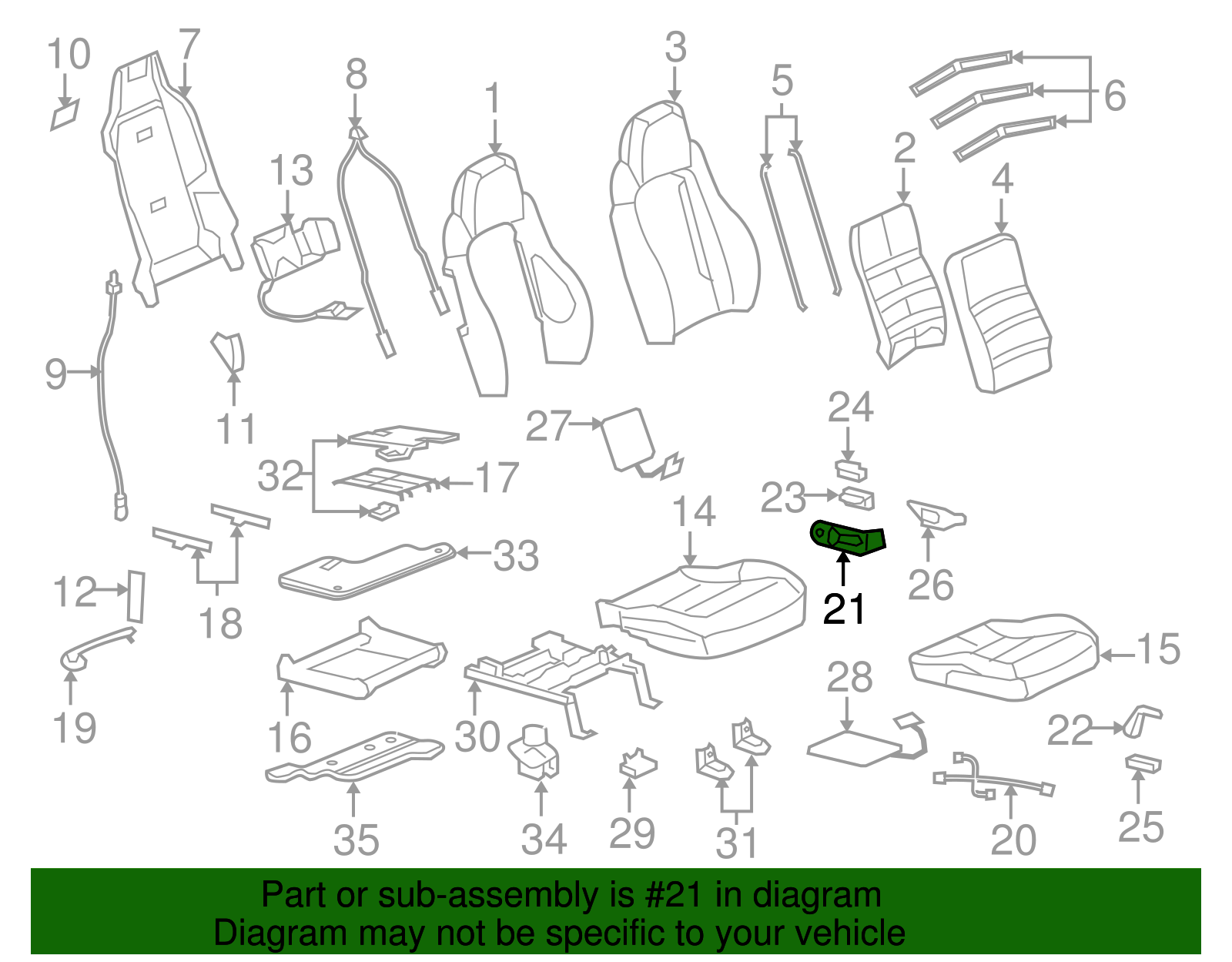 Cover Assembly, D/Seat Cushion Otr Fin Panel       *Gray - GM (88898548)